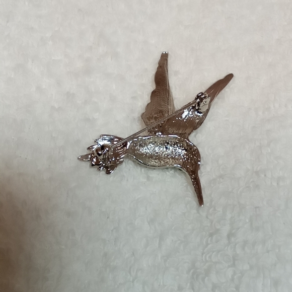 Charming 2" Rhinestone Hummingbird. Pin - Picture 7 of 7